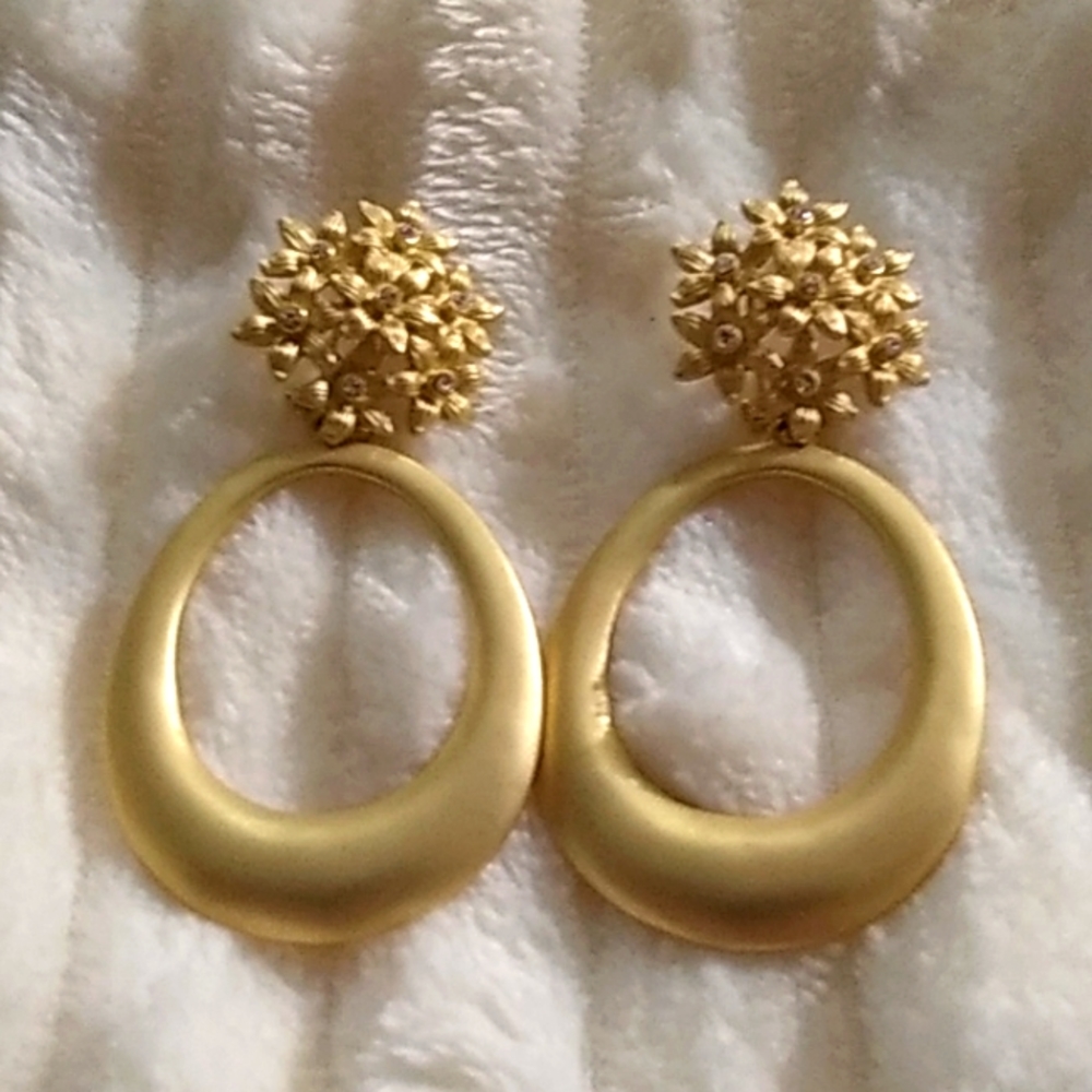 Cool Gold Tone Earrings